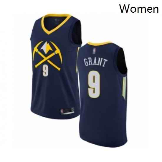 Womens Denver Nuggets 9 Jerami Grant Swingman Navy Blue Basketball Jersey City Edition